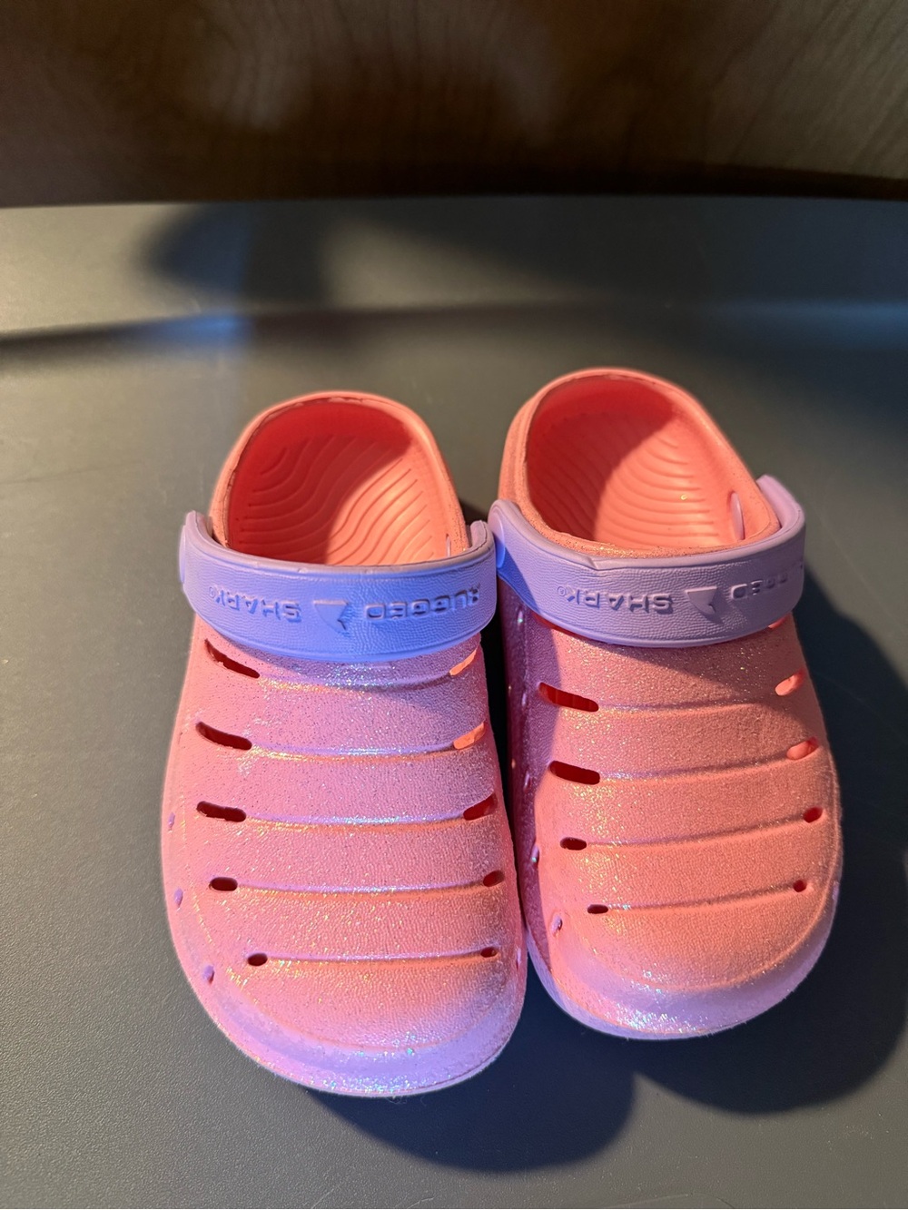 Kids Glitter Clog Sandals - Pink & Purple